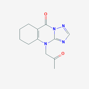 molecular formula C12H14N4O2 B292792 4-(2-Oxopropyl)-5,6,7,8-tetrahydro-[1,2,4]triazolo[5,1-b]quinazolin-9-one 