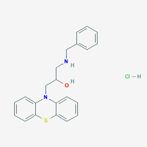 molecular formula C22H23ClN2OS B2927921 1-(benzylamino)-3-(10H-phenothiazin-10-yl)propan-2-ol hydrochloride CAS No. 483277-75-4