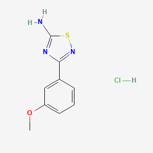 molecular formula C9H10ClN3OS B2927924 3-(3-甲氧基苯基)-1,2,4-噻二唑-5-胺盐酸盐 CAS No. 1540631-72-8