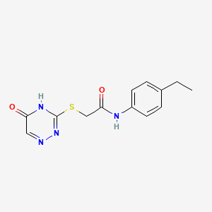 N-(4-ethylphenyl)-2-((5-oxo-4,5-dihydro-1,2,4-triazin-3-yl)thio)acetamide