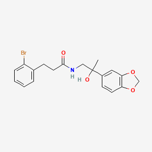 N-(2-(benzo[d][1,3]dioxol-5-yl)-2-hydroxypropyl)-3-(2-bromophenyl)propanamide