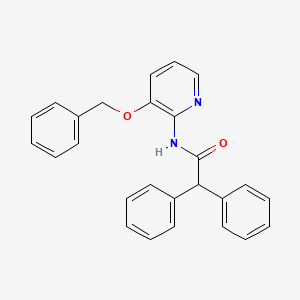 molecular formula C26H22N2O2 B2927935 2,2-二苯基-N-(3-苯甲氧基吡啶-2-基)乙酰胺 CAS No. 1022401-41-7
