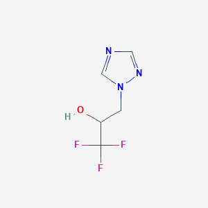 molecular formula C5H6F3N3O B2927936 1,1,1-三氟-3-(1H-1,2,4-三唑-1-基)丙-2-醇 CAS No. 1343419-92-0