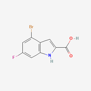 molecular formula C9H5BrFNO2 B2927940 4-bromo-6-fluoro-1H-indole-2-carboxylic acid CAS No. 1701549-69-0