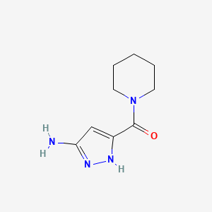 molecular formula C9H14N4O B2927949 (3-amino-1H-pyrazol-5-yl)(piperidin-1-yl)methanone CAS No. 1347108-58-0