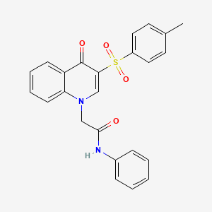 molecular formula C24H20N2O4S B2927955 2-(4-oxo-3-tosylquinolin-1(4H)-yl)-N-phenylacetamide CAS No. 902277-95-6