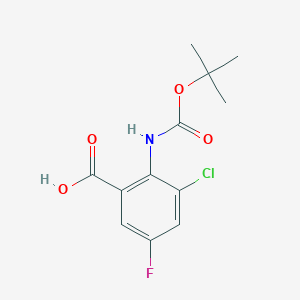 3-Chloro-5-fluoro-2-[(2-methylpropan-2-yl)oxycarbonylamino]benzoic acid