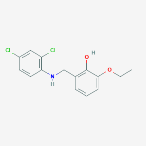 molecular formula C15H15Cl2NO2 B2927969 2-{[(2,4-Dichlorophenyl)amino]methyl}-6-ethoxyphenol CAS No. 1041554-69-1