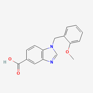 molecular formula C16H14N2O3 B2927975 1-[(2-甲氧基苯基)甲基]-1H-1,3-苯并二唑-5-甲酸 CAS No. 1153977-49-1