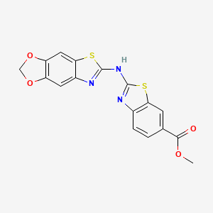 molecular formula C17H11N3O4S2 B2927976 2-([1,3]二氧杂[4,5-f][1,3]苯并噻唑-6-氨基)-1,3-苯并噻唑-6-甲酸甲酯 CAS No. 862976-84-9