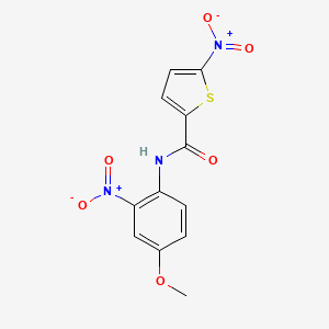 molecular formula C12H9N3O6S B2927977 N-(4-methoxy-2-nitrophenyl)-5-nitrothiophene-2-carboxamide CAS No. 476274-96-1