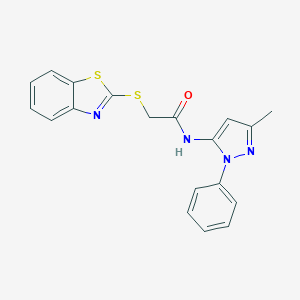 2-(1,3-benzothiazol-2-ylsulfanyl)-N-(3-methyl-1-phenyl-1H-pyrazol-5-yl)acetamide