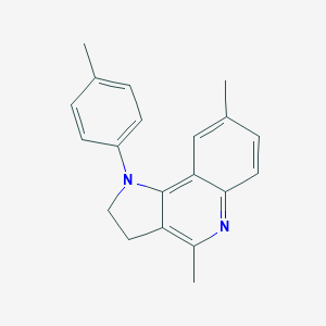 molecular formula C20H20N2 B292800 4,8-dimethyl-1-(4-methylphenyl)-2,3-dihydro-1H-pyrrolo[3,2-c]quinoline 