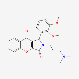 molecular formula C24H26N2O5 B2928018 1-(2,3-Dimethoxyphenyl)-2-(3-(dimethylamino)propyl)-1,2-dihydrochromeno[2,3-c]pyrrole-3,9-dione CAS No. 847917-40-2