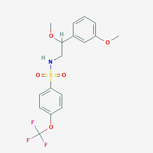 molecular formula C17H18F3NO5S B2928021 N-(2-甲氧基-2-(3-甲氧基苯基)乙基)-4-(三氟甲氧基)苯磺酰胺 CAS No. 1797339-02-6