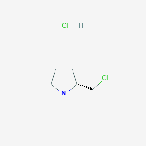 molecular formula C6H13Cl2N B2928029 (2R)-2-(chloromethyl)-1-methylpyrrolidine hydrochloride CAS No. 67824-41-3