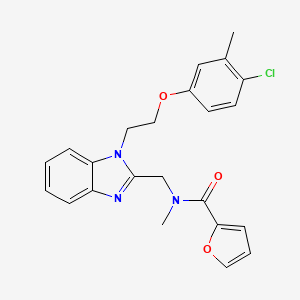 N-({1-[2-(4-chloro-3-methylphenoxy)ethyl]-1H-benzimidazol-2-yl}methyl)-N-methyl-2-furamide