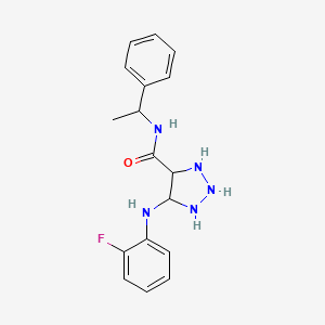 5-(2-fluoroanilino)-N-(1-phenylethyl)triazolidine-4-carboxamide