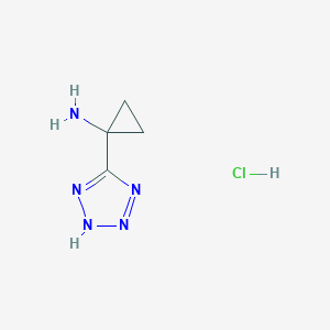 molecular formula C4H8ClN5 B2928065 1-(1H-1,2,3,4-四唑-5-基)环丙-1-胺盐酸盐 CAS No. 521286-65-7