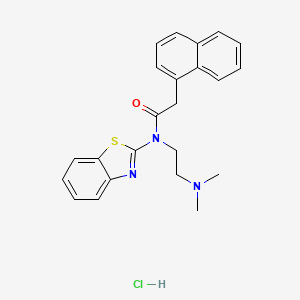 molecular formula C23H24ClN3OS B2928072 N-(苯并[d]噻唑-2-基)-N-(2-(二甲氨基)乙基)-2-(萘-1-基)乙酰胺盐酸盐 CAS No. 1215393-97-7