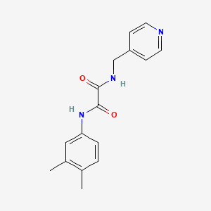 molecular formula C16H17N3O2 B2928073 N'-(3,4-二甲苯基)-N-(吡啶-4-基甲基)草酰胺 CAS No. 331637-23-1
