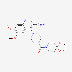 molecular formula C25H30N4O5 B2928074 1-({4-[5-(Piperidin-1-ylcarbonyl)-1,2,4-oxadiazol-3-yl]phenyl}sulfonyl)azepane CAS No. 1189909-41-8