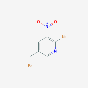 molecular formula C6H4Br2N2O2 B2928076 2-溴-5-溴甲基-3-硝基吡啶 CAS No. 1379317-97-1