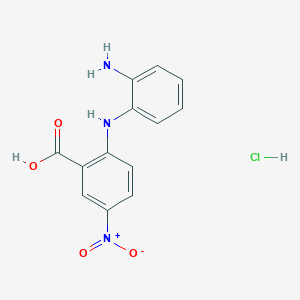molecular formula C13H12ClN3O4 B2928086 2-(2-氨基苯胺基)-5-硝基苯甲酸盐酸盐 CAS No. 1052543-36-8