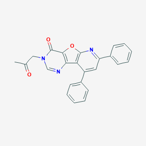 molecular formula C24H17N3O3 B292809 3-(2-oxopropyl)-7,9-diphenylpyrido[3',2':4,5]furo[3,2-d]pyrimidin-4(3H)-one 