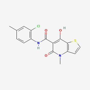 molecular formula C16H13ClN2O3S B2928091 N-(2-氯-4-甲基苯基)-7-羟基-4-甲基-5-氧代-4,5-二氢噻吩并[3,2-b]吡啶-6-甲酰胺 CAS No. 1251622-51-1
