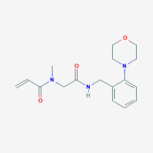 molecular formula C17H23N3O3 B2928092 N-Methyl-N-[2-[(2-morpholin-4-ylphenyl)methylamino]-2-oxoethyl]prop-2-enamide CAS No. 2361740-17-0