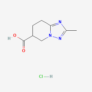 molecular formula C8H12ClN3O2 B2928101 2-methyl-5H,6H,7H,8H-[1,2,4]triazolo[1,5-a]pyridine-6-carboxylic acid hydrochloride CAS No. 2137579-16-7
