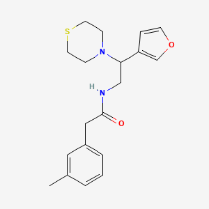 molecular formula C19H24N2O2S B2928102 N-(2-(furan-3-yl)-2-thiomorpholinoethyl)-2-(m-tolyl)acetamide CAS No. 2034342-33-9