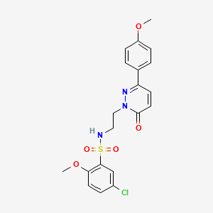 molecular formula C20H20ClN3O5S B2928112 5-chloro-2-methoxy-N-(2-(3-(4-methoxyphenyl)-6-oxopyridazin-1(6H)-yl)ethyl)benzenesulfonamide CAS No. 921879-14-3