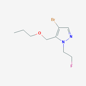 molecular formula C9H14BrFN2O B2928130 4-bromo-1-(2-fluoroethyl)-5-(propoxymethyl)-1H-pyrazole CAS No. 1856048-00-4