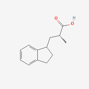 B2928132 (2R)-3-(2,3-Dihydro-1H-inden-1-yl)-2-methylpropanoic acid CAS No. 2248216-89-7