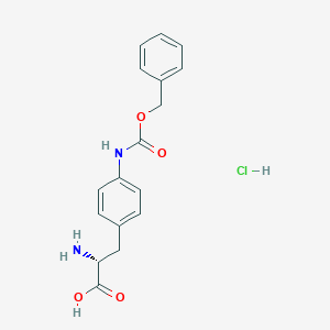 molecular formula C17H19ClN2O4 B2928133 (2R)-2-Amino-3-[4-(phenylmethoxycarbonylamino)phenyl]propanoic acid;hydrochloride CAS No. 2416217-89-3