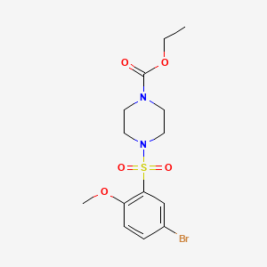 B2928136 Ethyl 4-(5-bromo-2-methoxyphenyl)sulfonylpiperazine-1-carboxylate CAS No. 667892-90-2