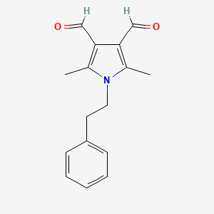 B2928146 2,5-dimethyl-1-(2-phenylethyl)-1H-pyrrole-3,4-dicarbaldehyde CAS No. 902158-25-2