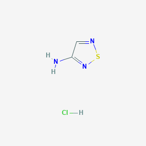 molecular formula C2H4ClN3S B2928147 1,2,5-噻二唑-3-胺盐酸盐 CAS No. 6595-67-1