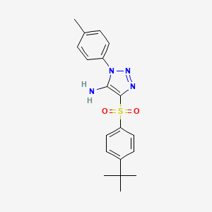 molecular formula C19H22N4O2S B2928149 4-(4-tert-butylbenzenesulfonyl)-1-(4-methylphenyl)-1H-1,2,3-triazol-5-amine CAS No. 1160230-94-3