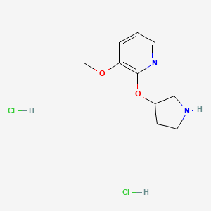 molecular formula C10H16Cl2N2O2 B2928154 3-Methoxy-2-(pyrrolidin-3-yloxy)pyridinedihydrochloride CAS No. 1774895-88-3