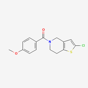 molecular formula C15H14ClNO2S B2928158 (2-Chloro-6,7-dihydro-4H-thieno[3,2-c]pyridin-5-yl)-(4-methoxyphenyl)methanone CAS No. 2415541-90-9