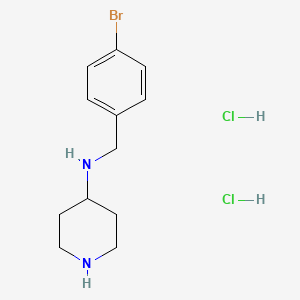 molecular formula C12H19BrCl2N2 B2928176 N-(4-Bromobenzyl)piperidine-4-amine dihydrochloride CAS No. 1233952-38-9