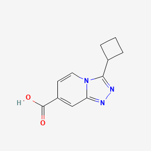 molecular formula C11H11N3O2 B2928180 3-Cyclobutyl-[1,2,4]triazolo[4,3-a]pyridine-7-carboxylic acid CAS No. 1536581-96-0
