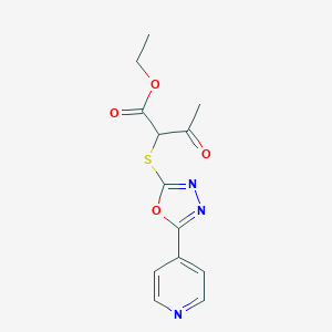 Ethyl 3-oxo-2-{[5-(4-pyridinyl)-1,3,4-oxadiazol-2-yl]sulfanyl}butanoate