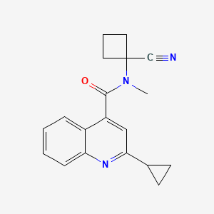 molecular formula C19H19N3O B2928201 N-(1-cyanocyclobutyl)-2-cyclopropyl-N-methylquinoline-4-carboxamide CAS No. 1311757-55-7