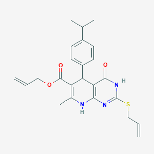 Allyl 2-(allylthio)-5-(4-isopropylphenyl)-7-methyl-4-oxo-3,4,5,8-tetrahydropyrido[2,3-d]pyrimidine-6-carboxylate