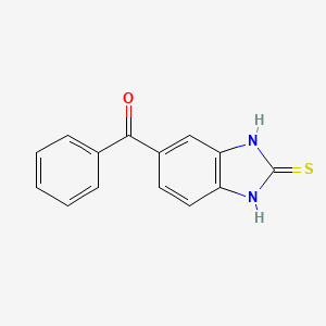 B2928212 (2-mercapto-1H-benzimidazol-6-yl)(phenyl)methanone CAS No. 92685-57-9