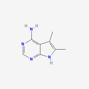 molecular formula C8H10N4 B2928214 5,6-dimethyl-7H-pyrrolo[2,3-d]pyrimidin-4-amine CAS No. 82703-33-1